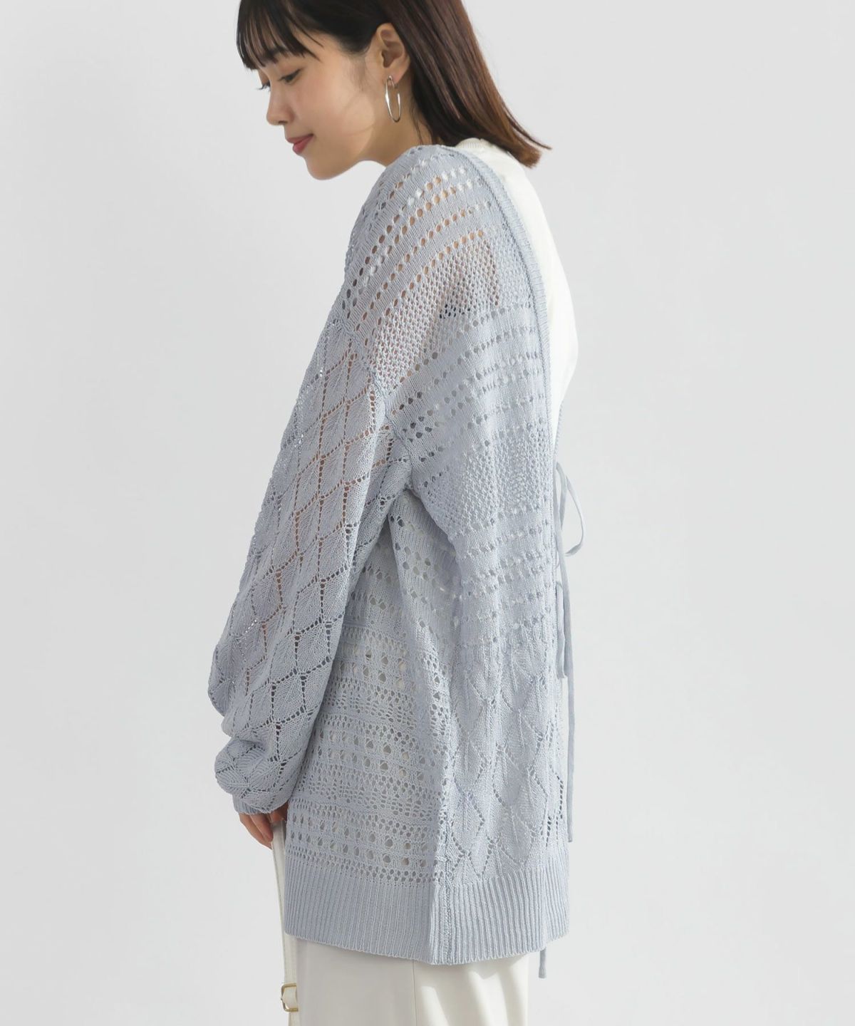 model：H162　着用サイズ：M　サックスブルー