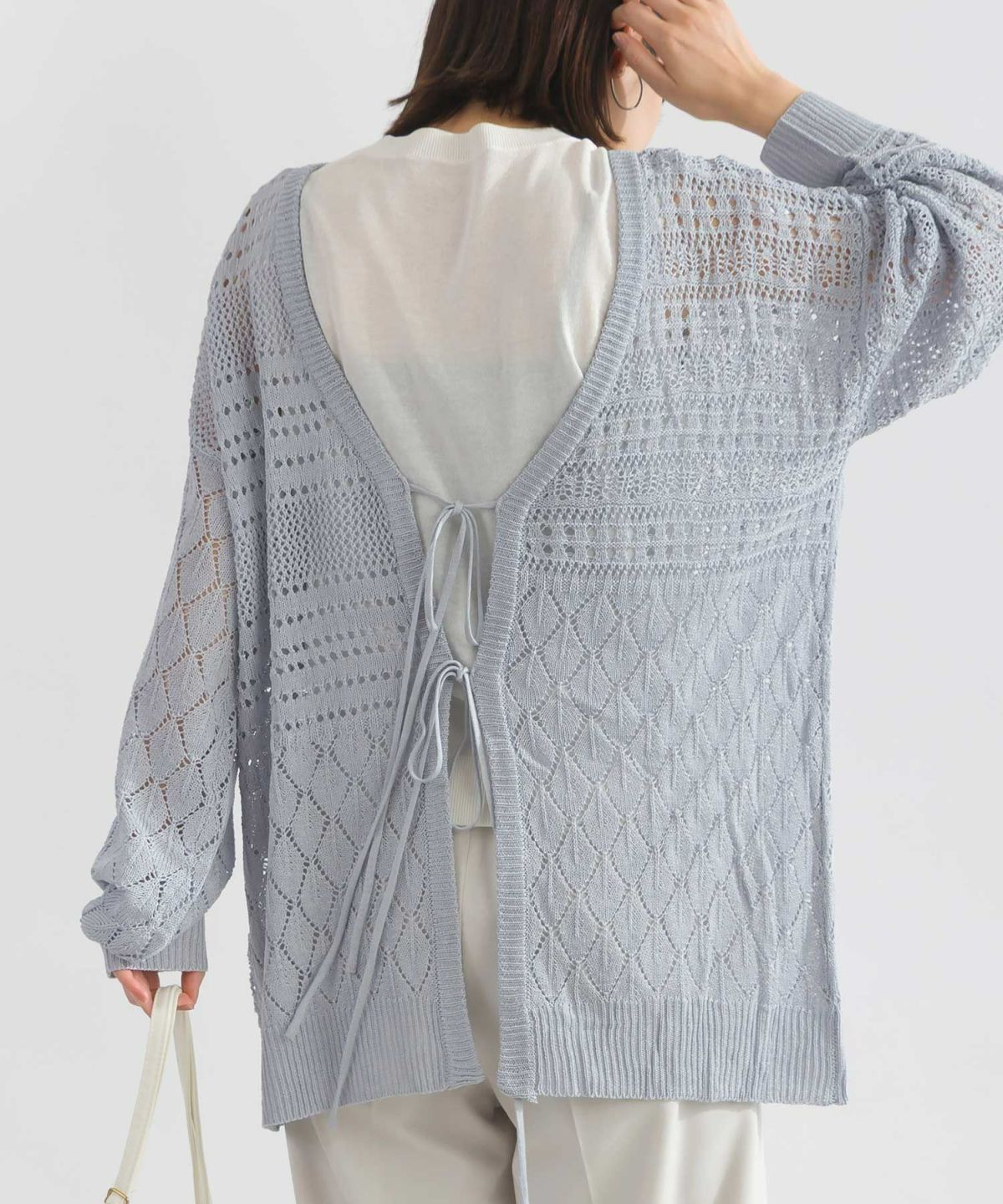 model：H162　着用サイズ：M　サックスブルー