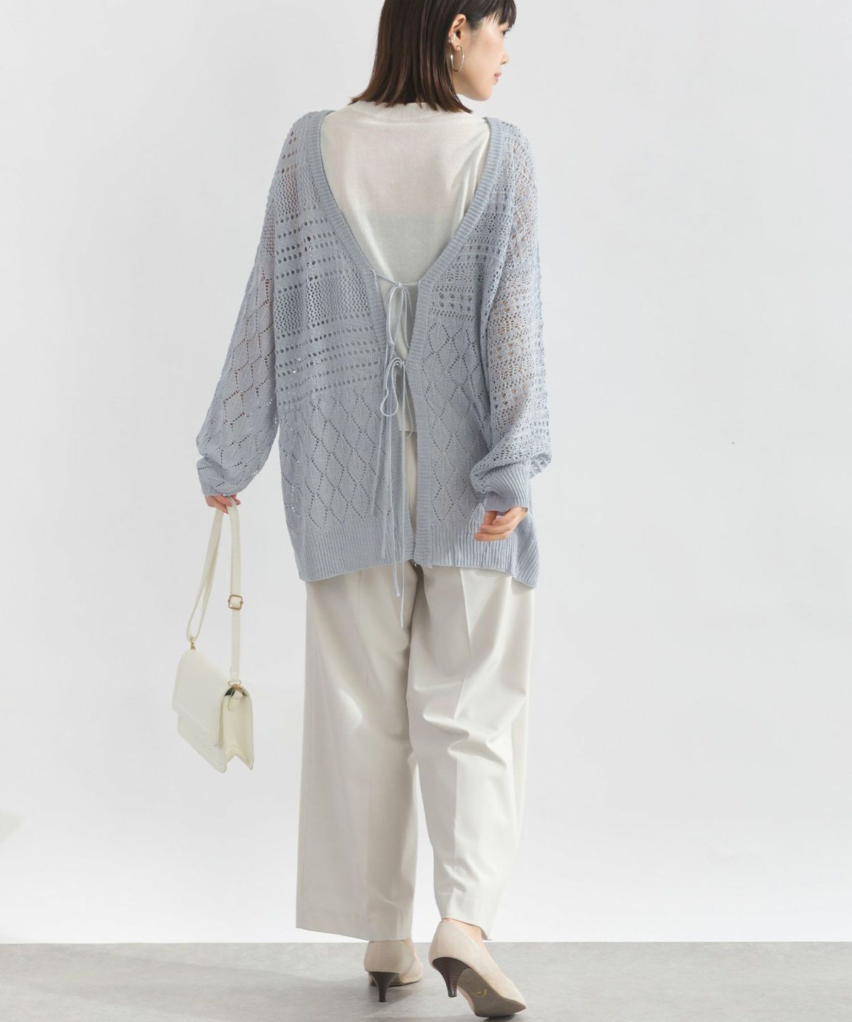 model：H162　着用サイズ：M　サックスブルー