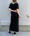 model：H164　着用サイズ：M　ブラック　カットワンピ(クルーネック前）