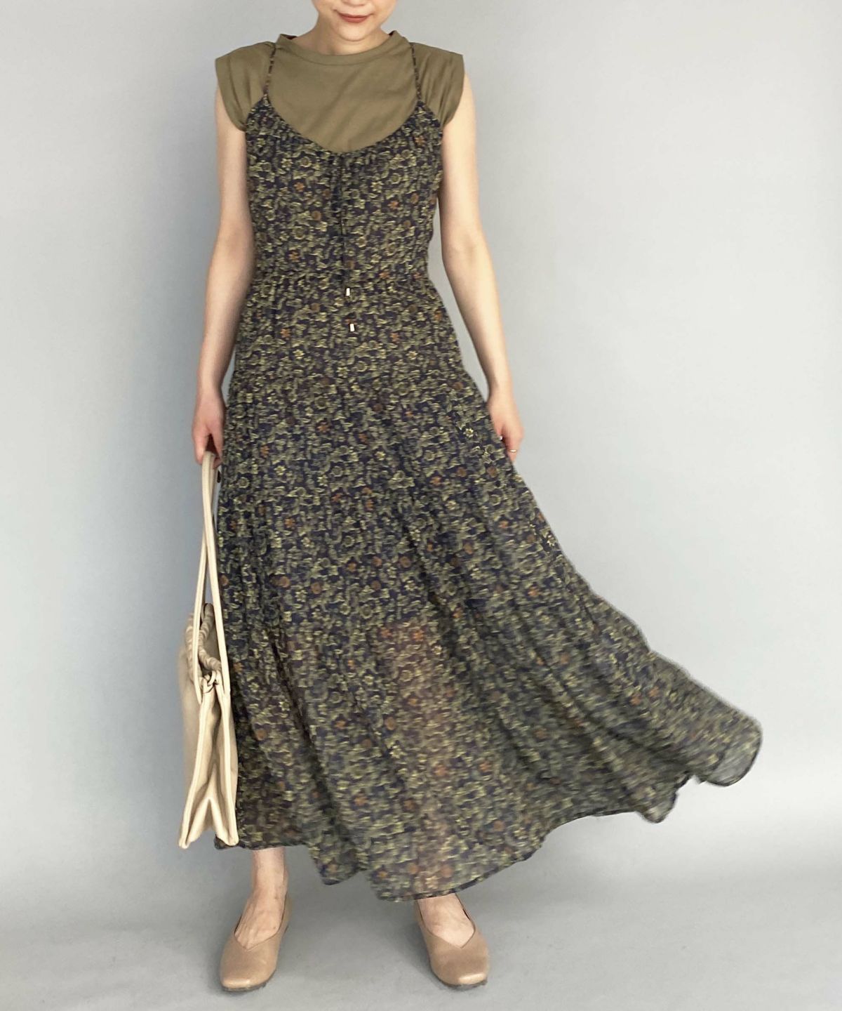 model：H164　着用サイズ：M　ネイビー