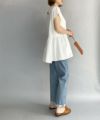 model：H164　着用サイズ：M　オフホワイト