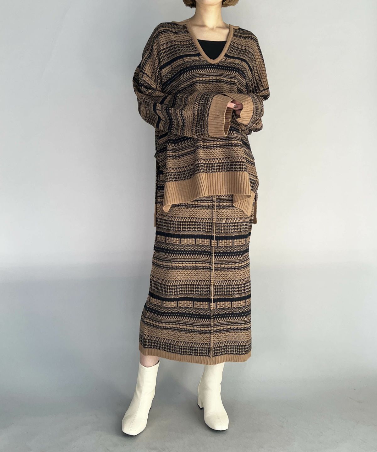 model：H164　着用サイズ：L　ブラウン