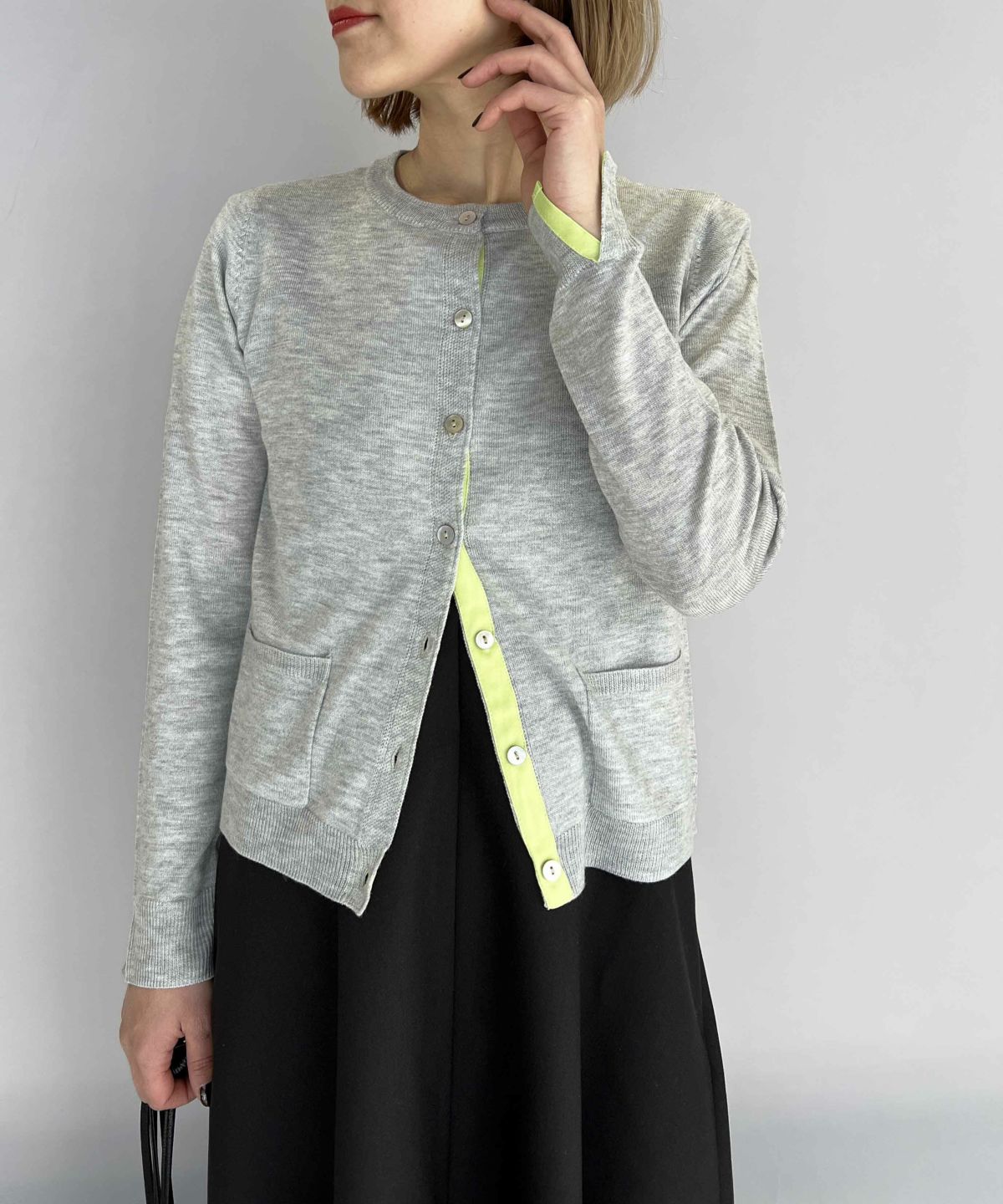 model：H164　着用サイズ：M　ライトグレー