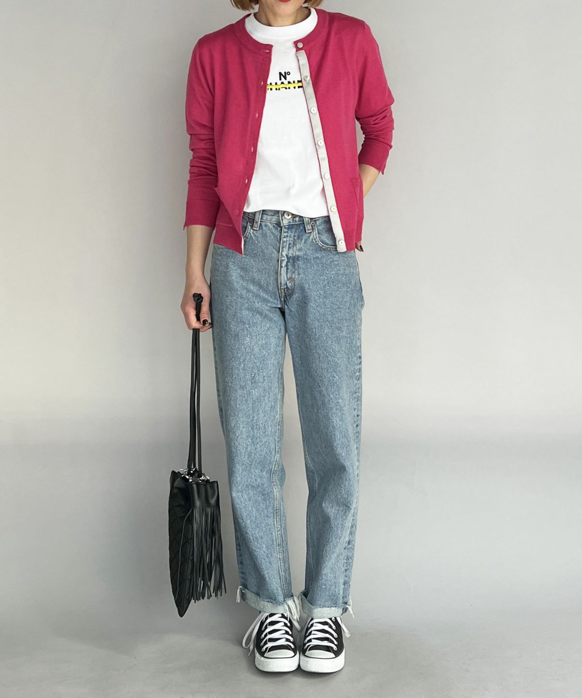 model：H164　着用サイズ：M　チェリーピンク