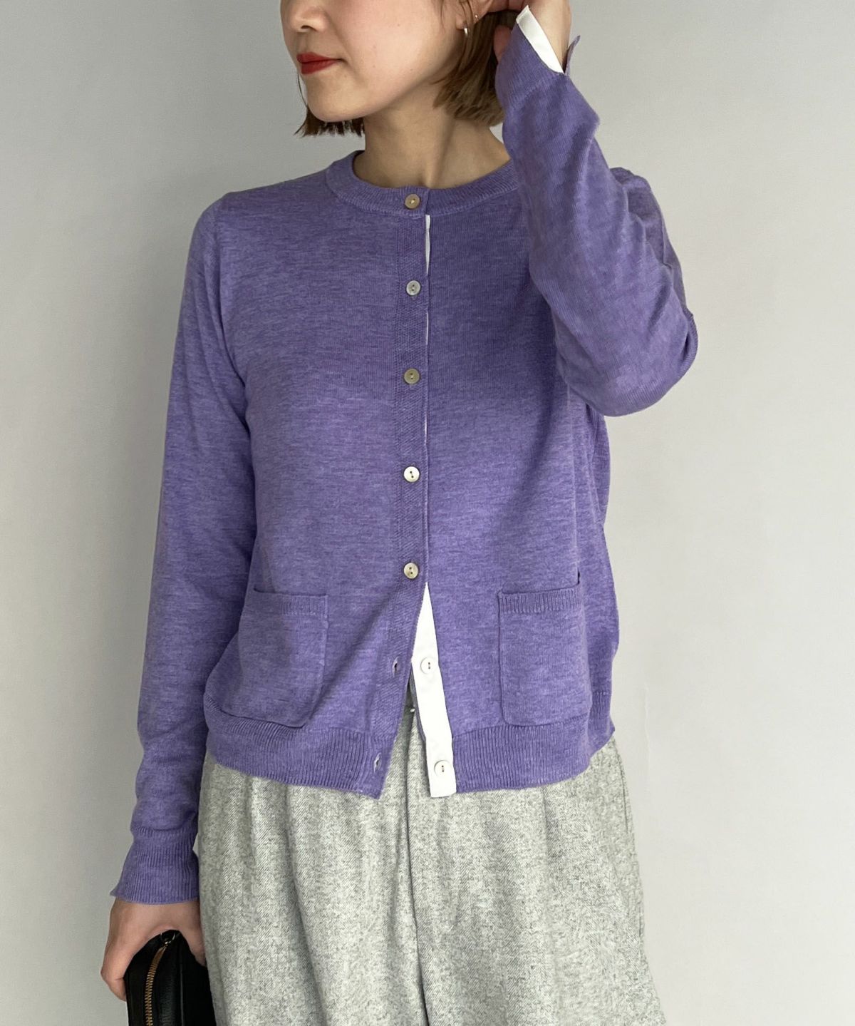 model：H164　着用サイズ：M　ラベンダー