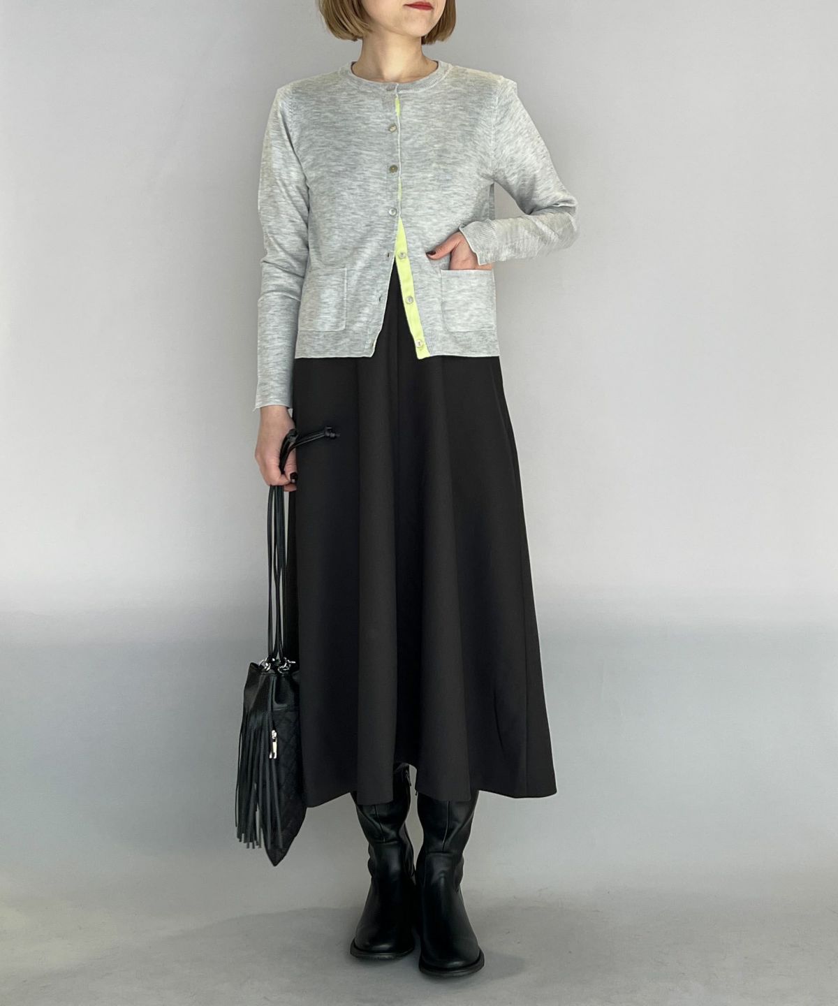 model：H164　着用サイズ：M　ライトグレー