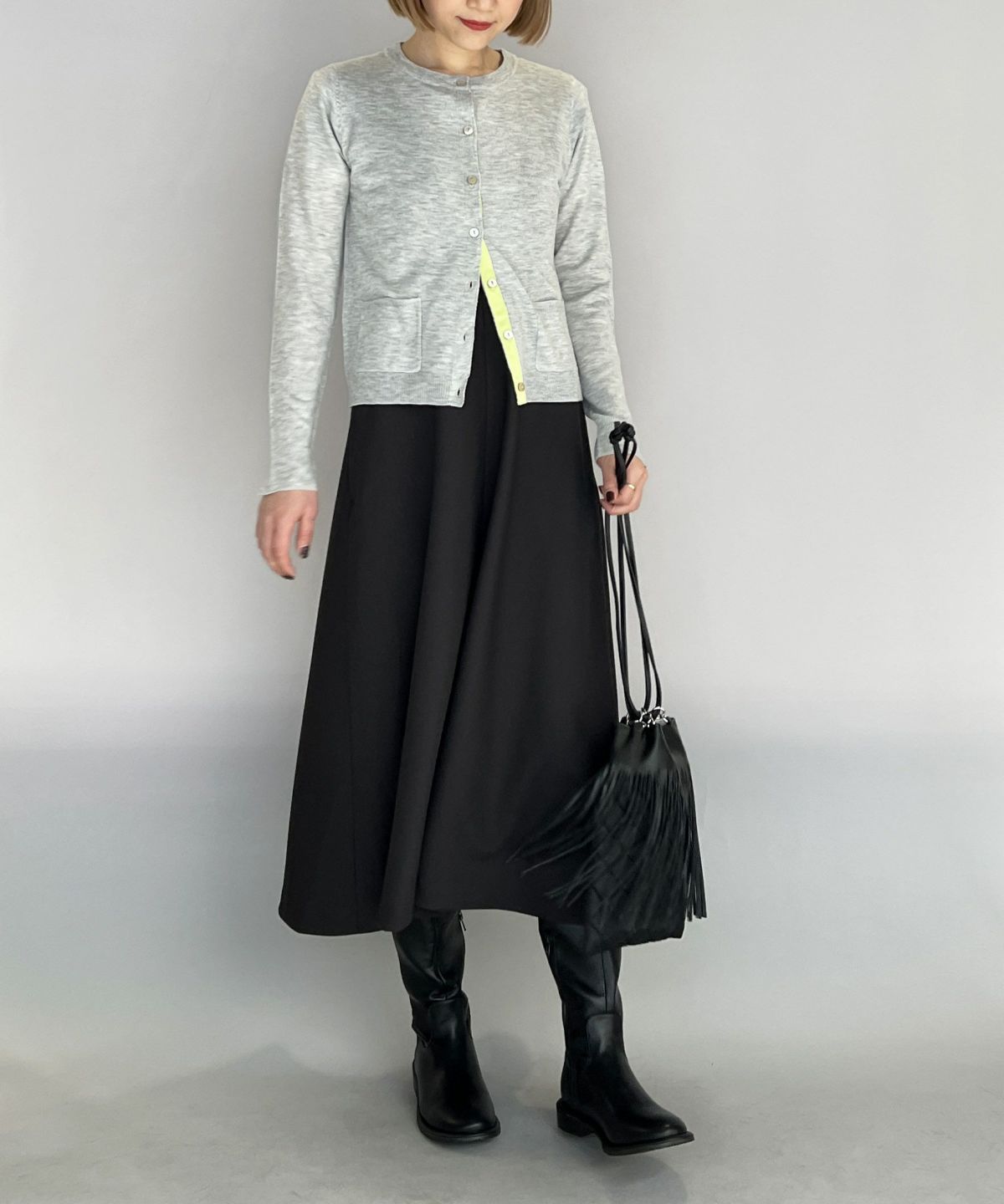 model：H164　着用サイズ：M　ライトグレー