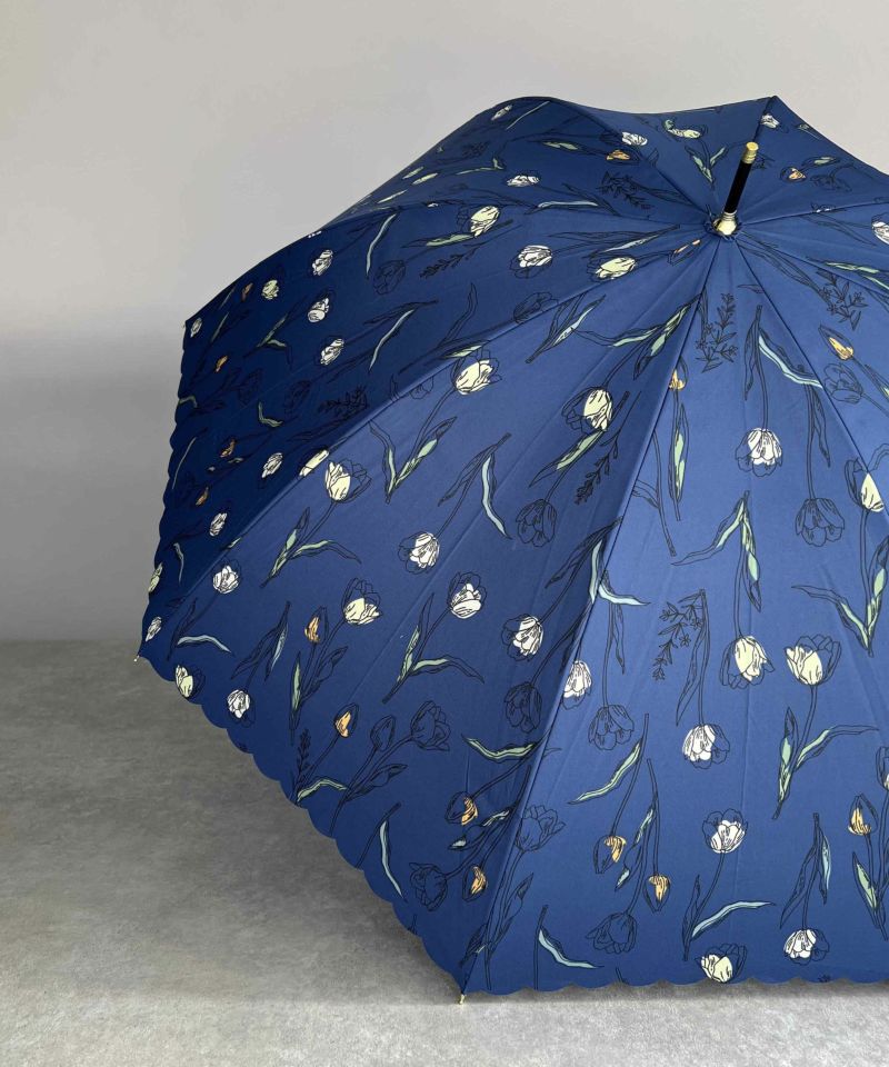 GIVENCHY 長雨傘　ヴィンテージ　良品 雨傘】ランバン オン ブルー (LANVIN en Bleu) バイカラー