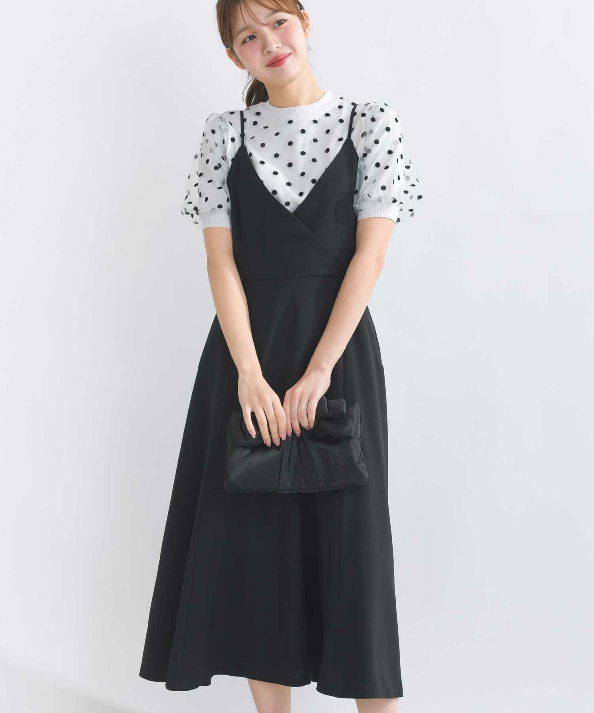 model：H165　着用サイズ：M　ブラック