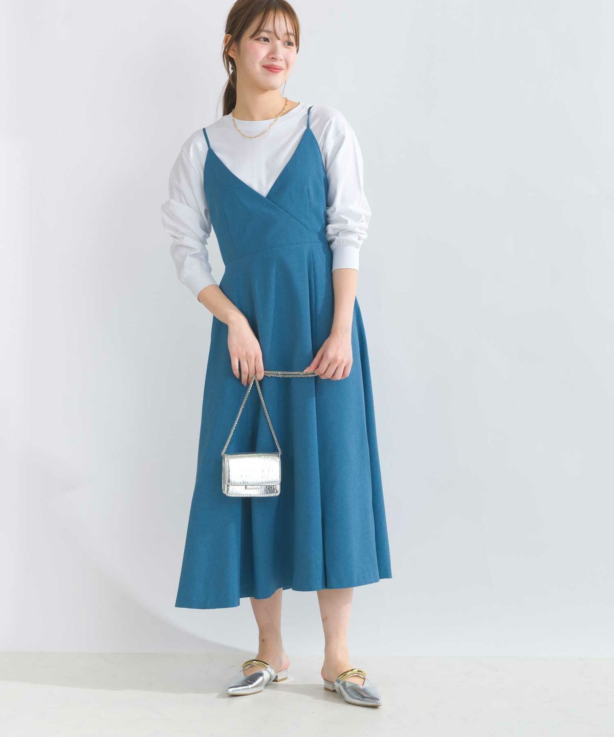 model：H165　着用サイズ：M　ブルー