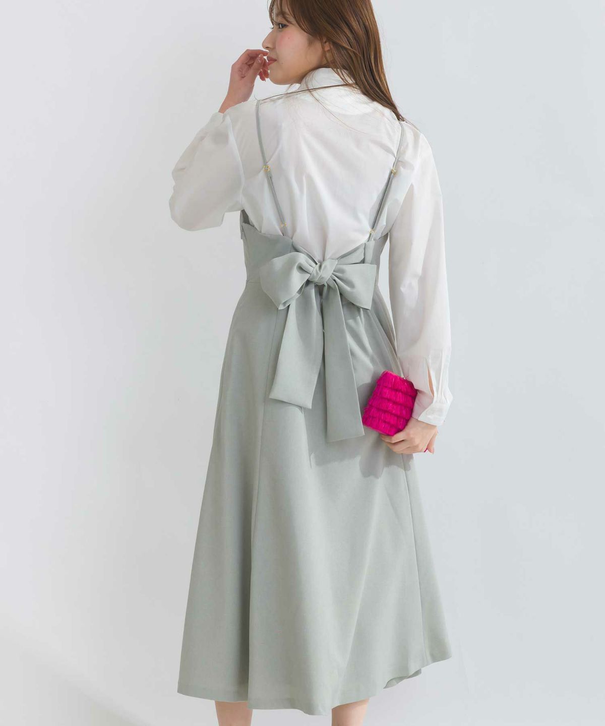 model：H165　着用サイズ：M　ライトグレー