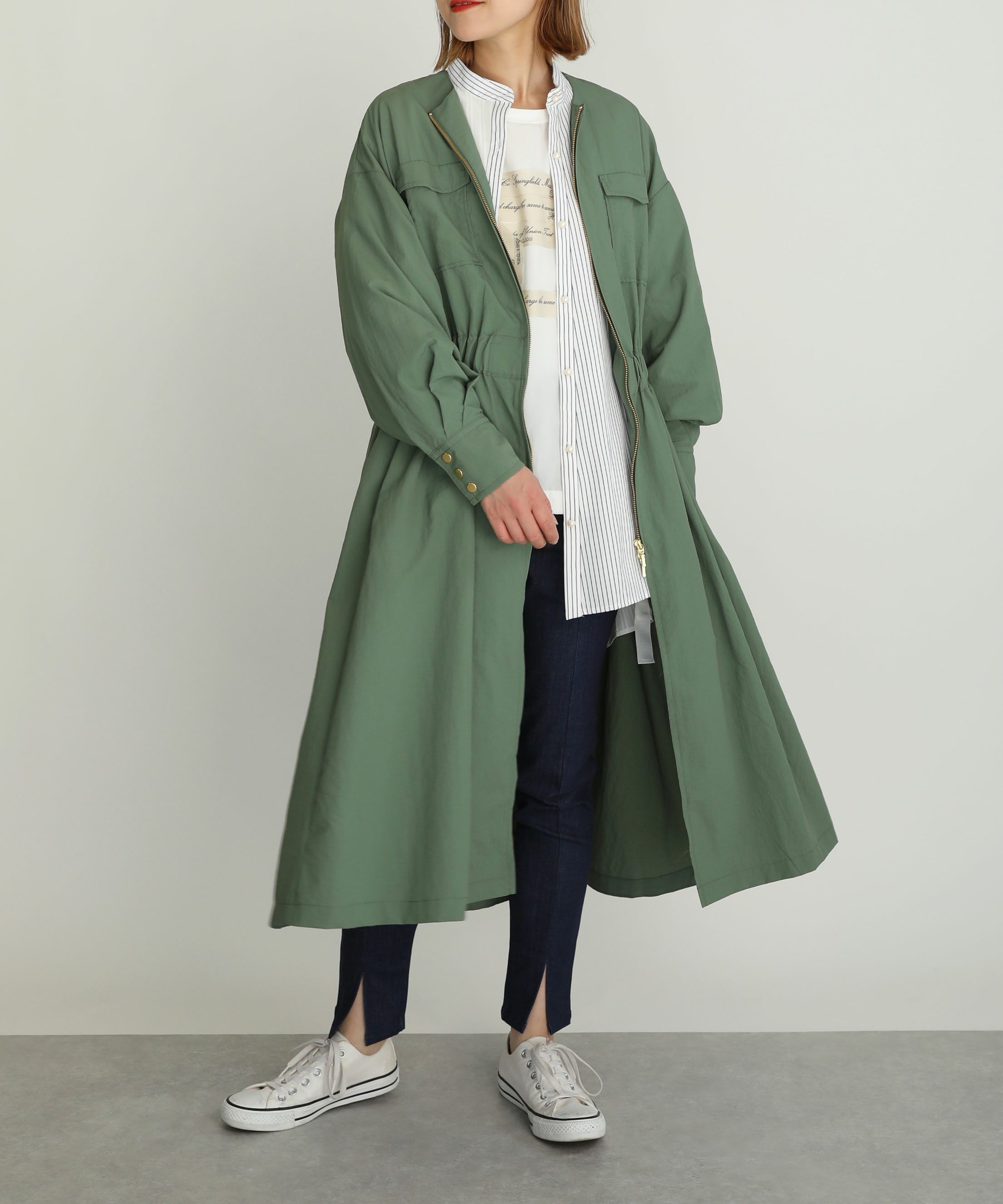 未使用タグ付 A.P.C. コットンステンカラーコート ベージュ XS - アウター