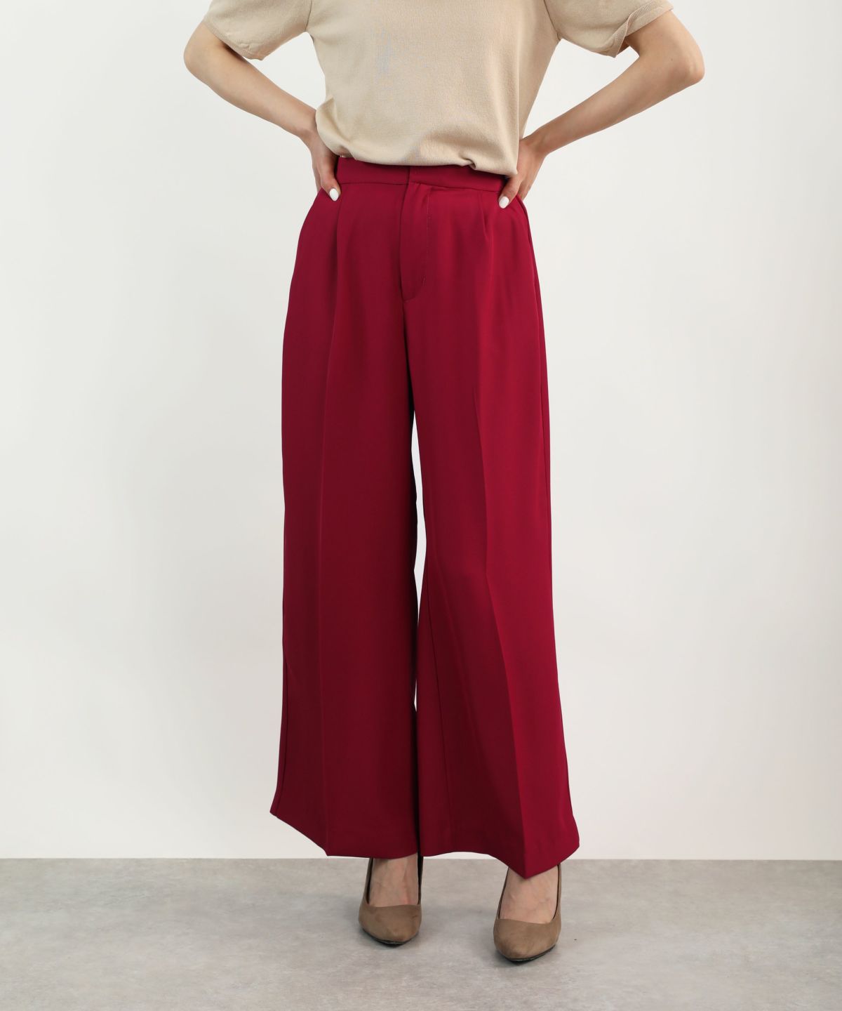 model：H164　着用サイズ：M　チェリーピンク