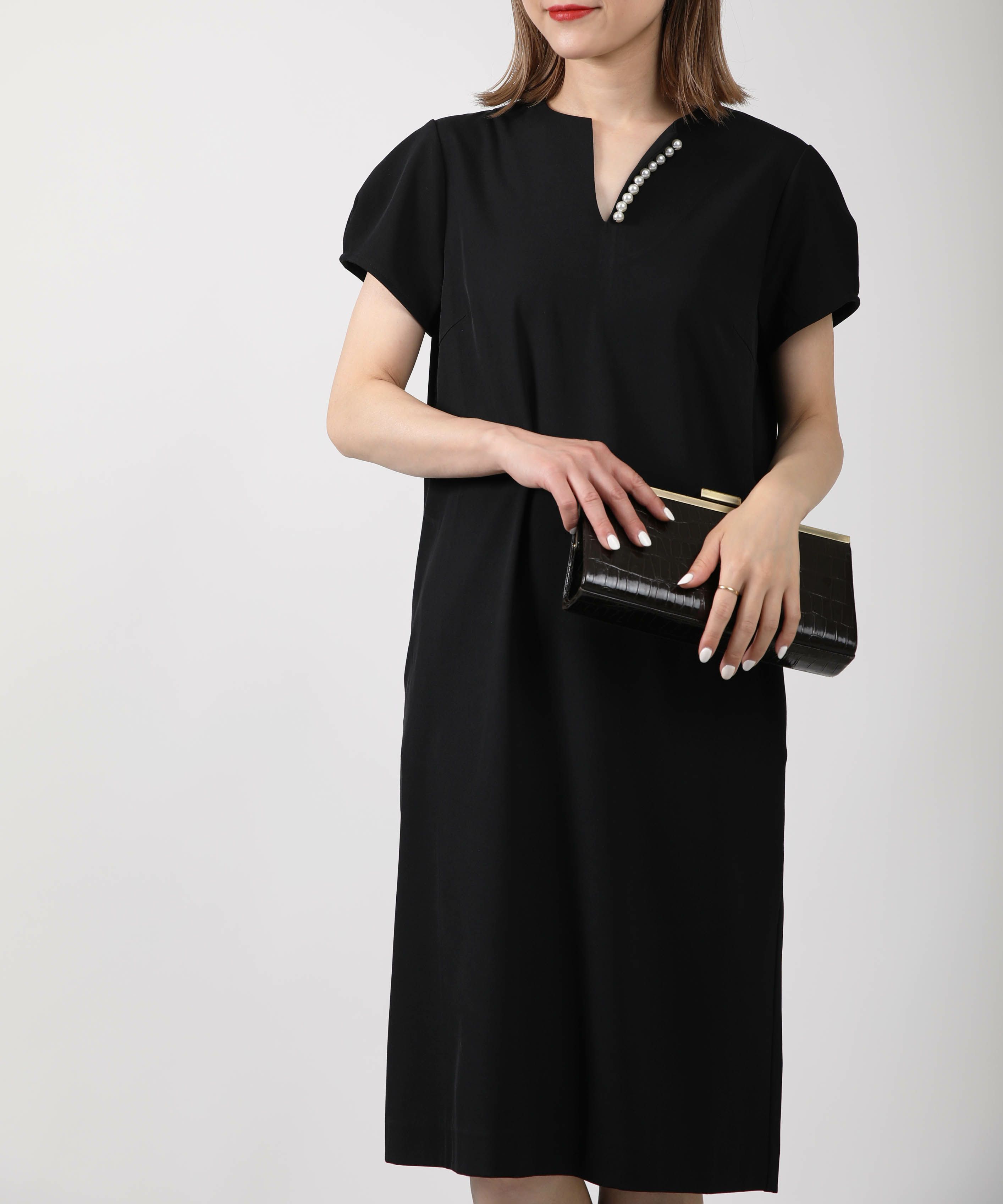 キーネックパールワンピース Piccin ピッチン 公式通販