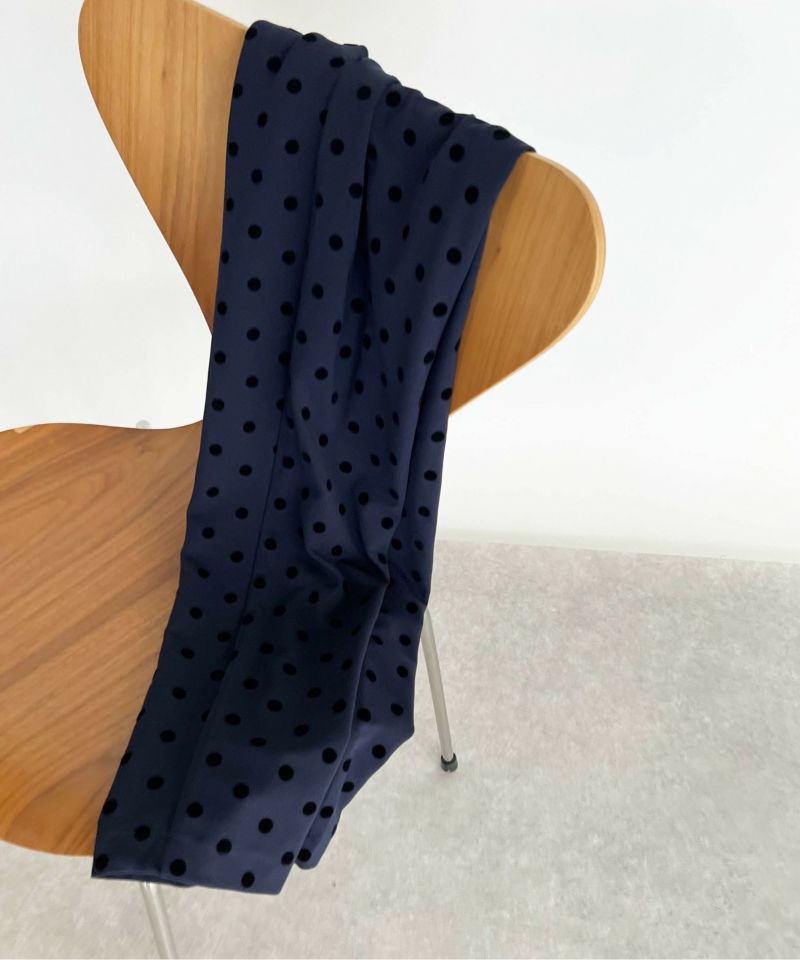 セットアップ可能】フロッキードットストレッチパンツ | PICCIN セットアップ可能】フロッキードットストレッチパンツ | PICCIN