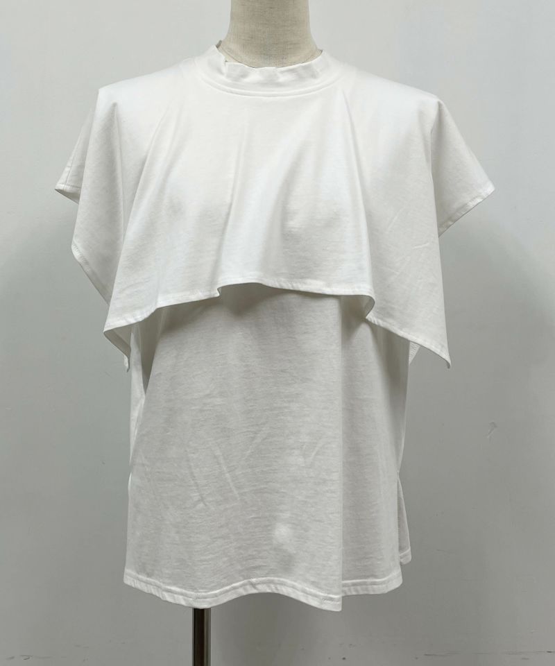 着用トルソーサイズ：B80, W60, H86 (Mサイズ着用）オフホワイト　前