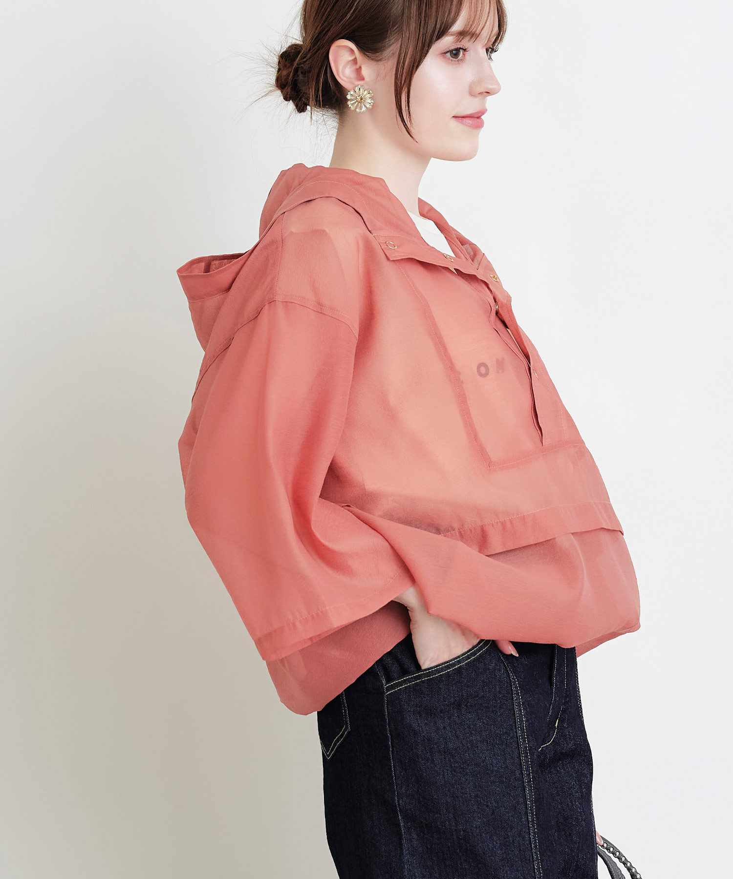 model：H164　着用サイズ：M　テラコッタ