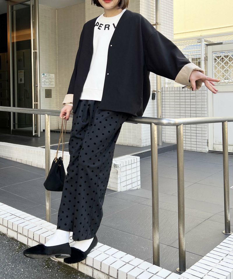 楽天市場】PICCIN PERLA フロッキードットストレッチパンツ