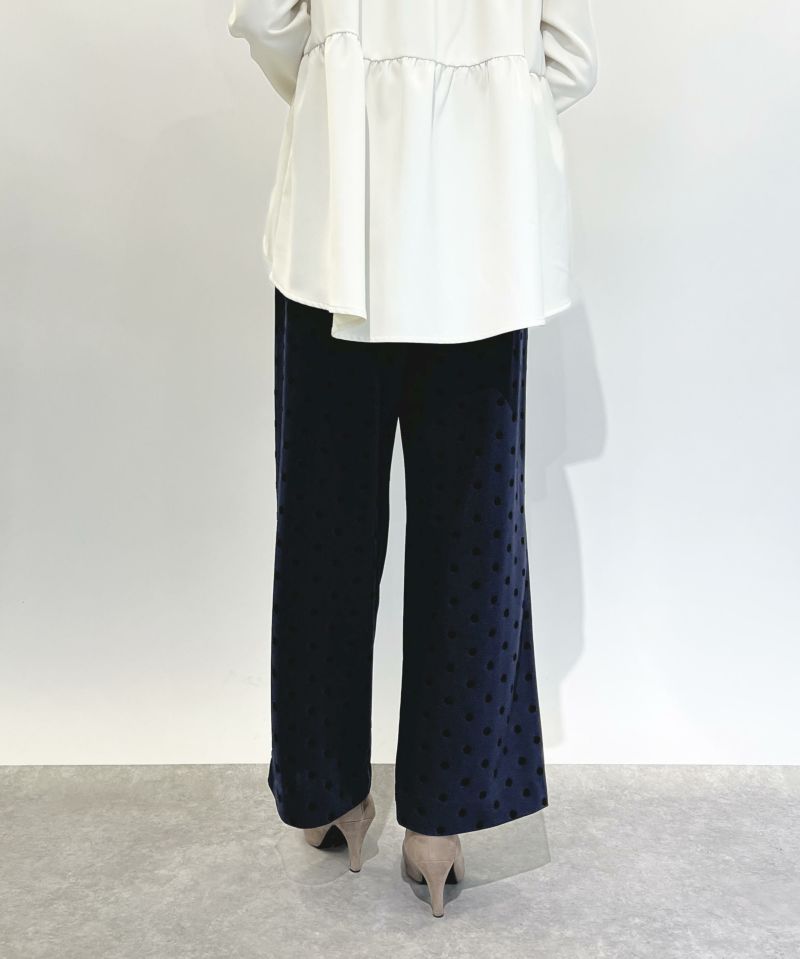 楽天市場】PICCIN PERLA フロッキードットストレッチパンツ