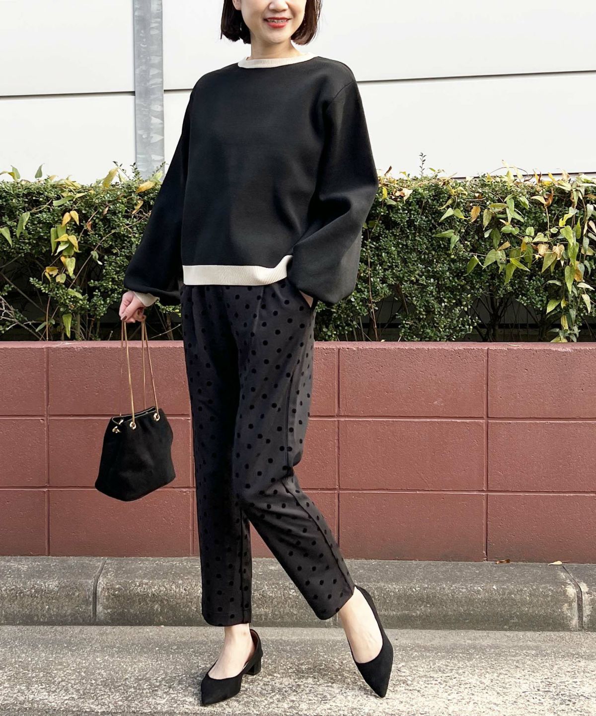 model：H164　着用サイズ：M　ブラック