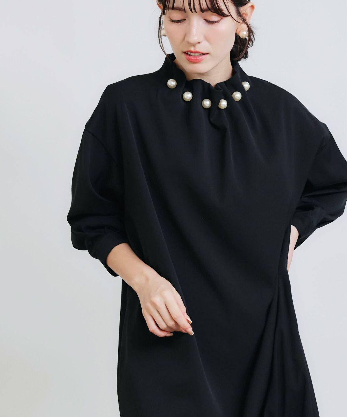 model：H155　着用サイズ：M　ブラック