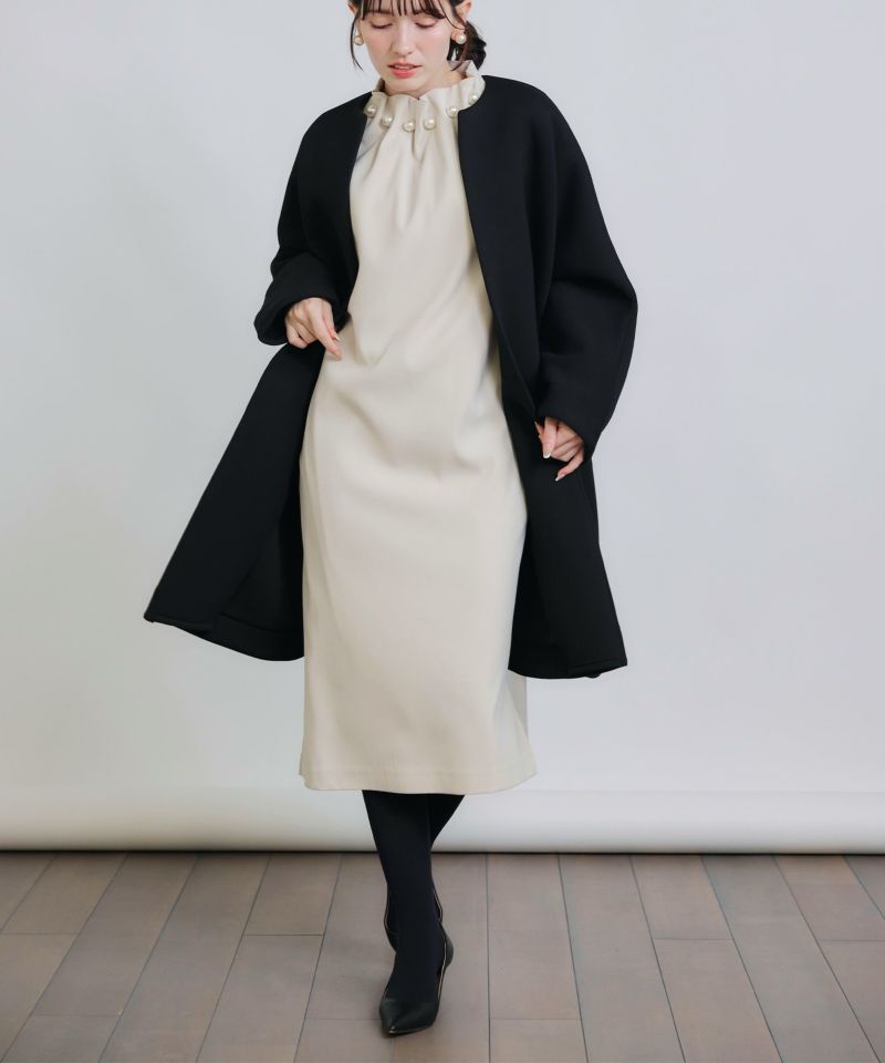 model：H155　着用サイズ：M　ベージュ