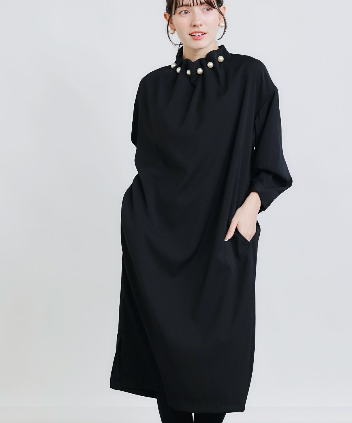 model：H155　着用サイズ：M　ブラック