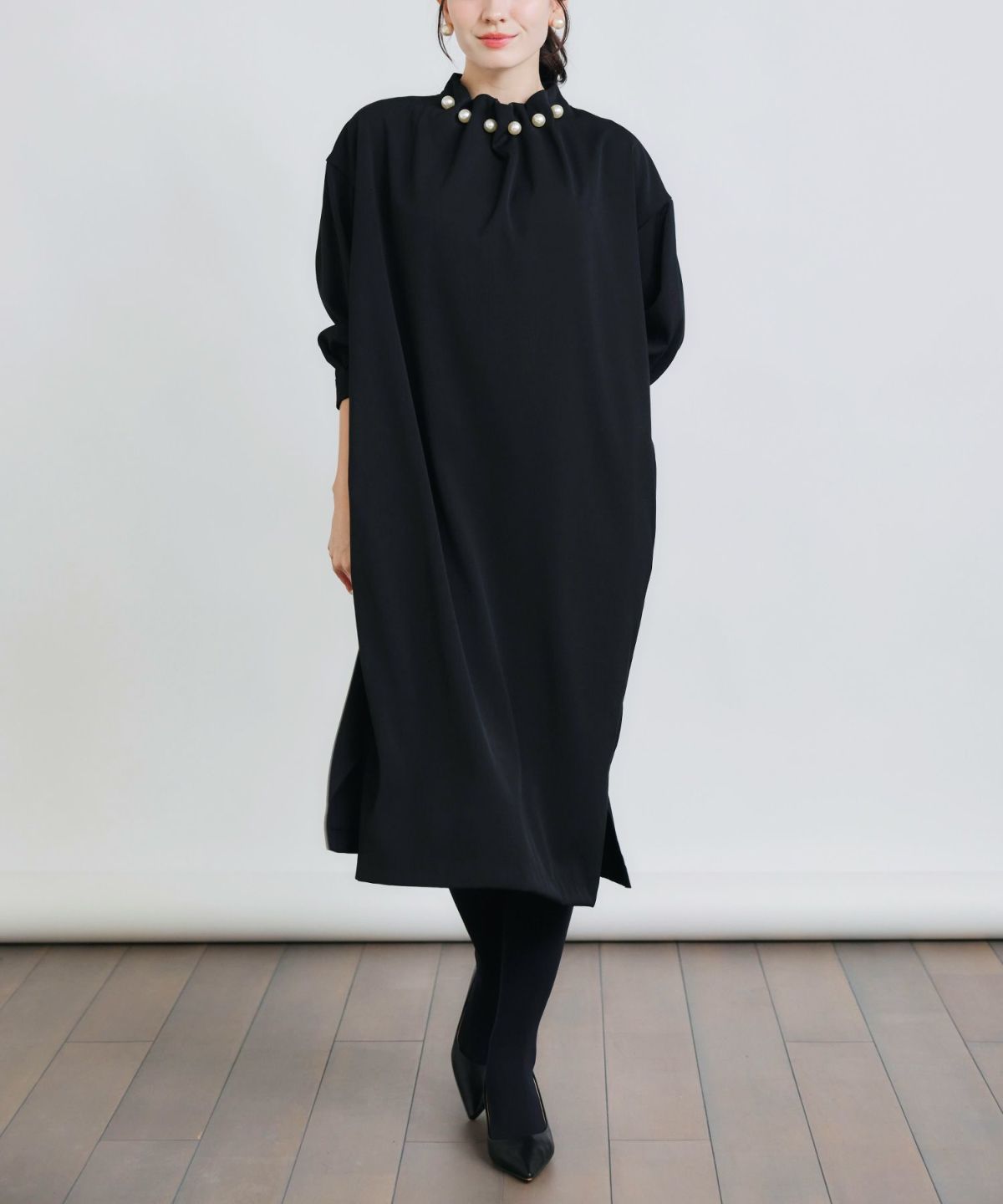 model：H155　着用サイズ：M　ブラック