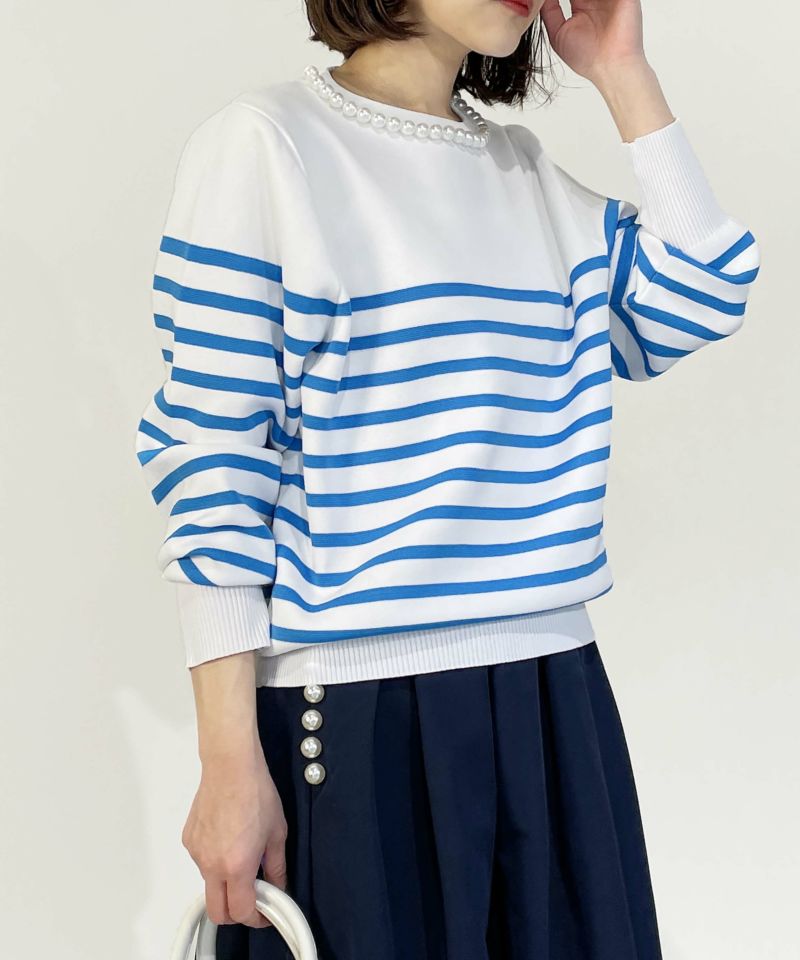 model：H164　着用サイズ：M　サックスブルー