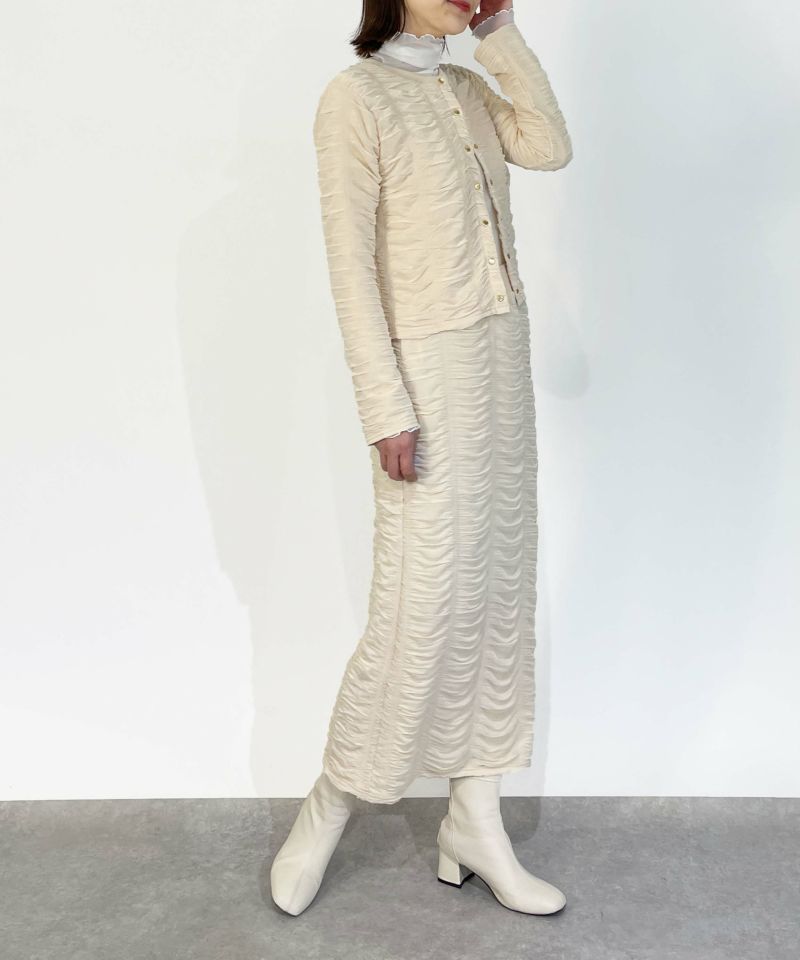 model：H164　着用サイズ：M　アイボリー　セットアップ