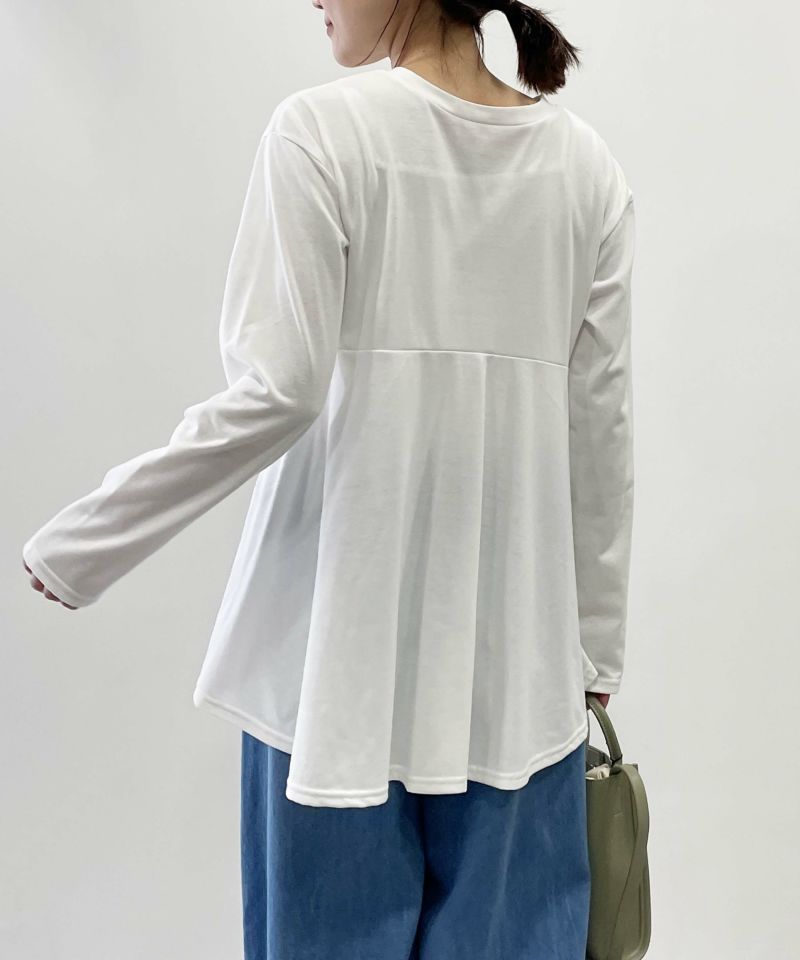 model：H164　着用サイズ：M　オフホワイト
