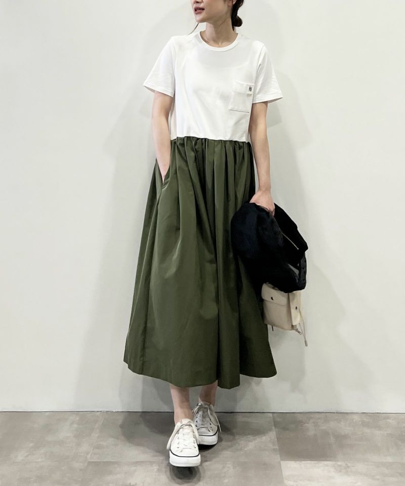 model：H164　着用サイズ：M　オフホワイト