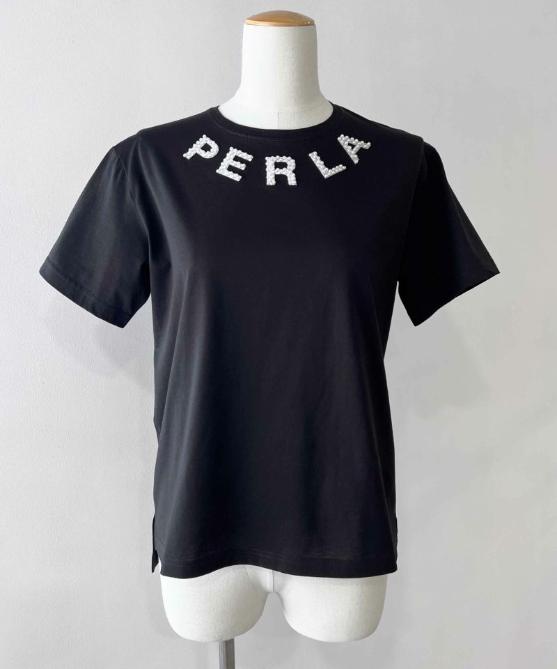 パールビーズ付きロゴプリントTシャツ | PICCIN (ピッチン) 公式通販