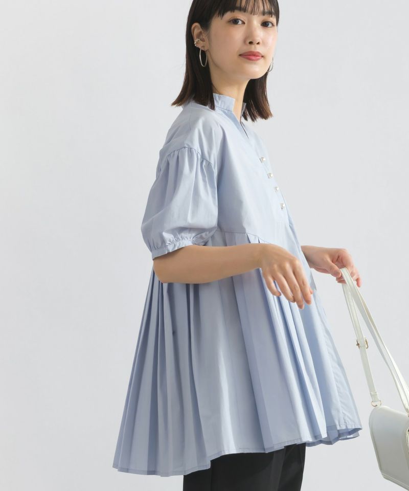 model：H162　着用サイズ：M　サックスブルー