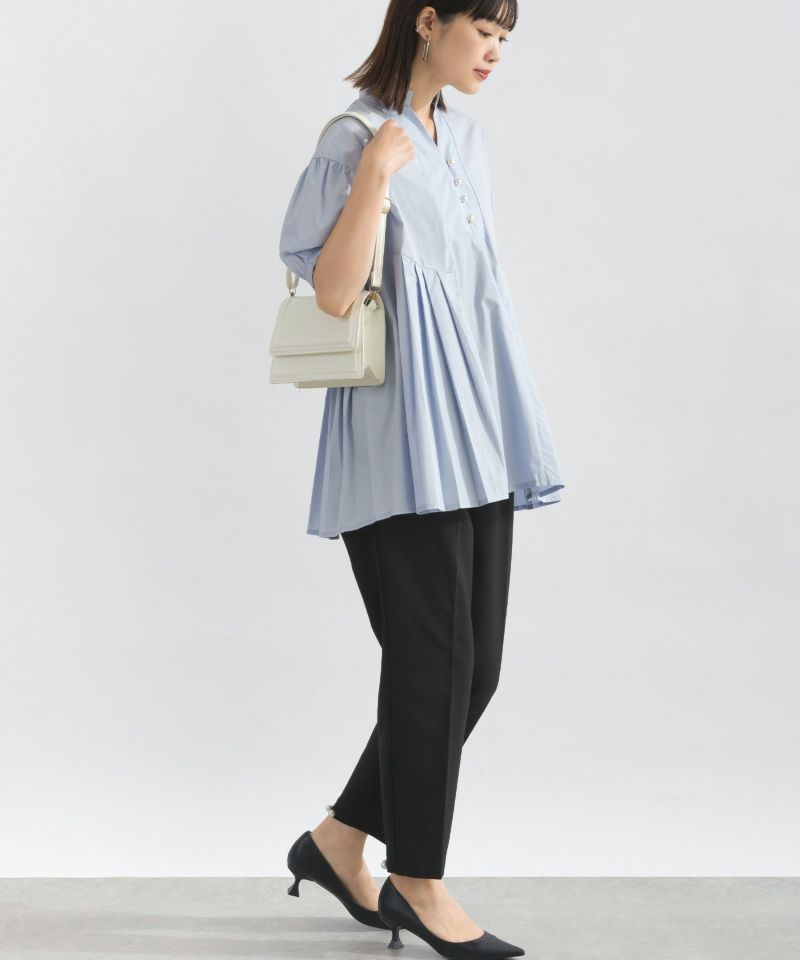 model：H162　着用サイズ：M　サックスブルー