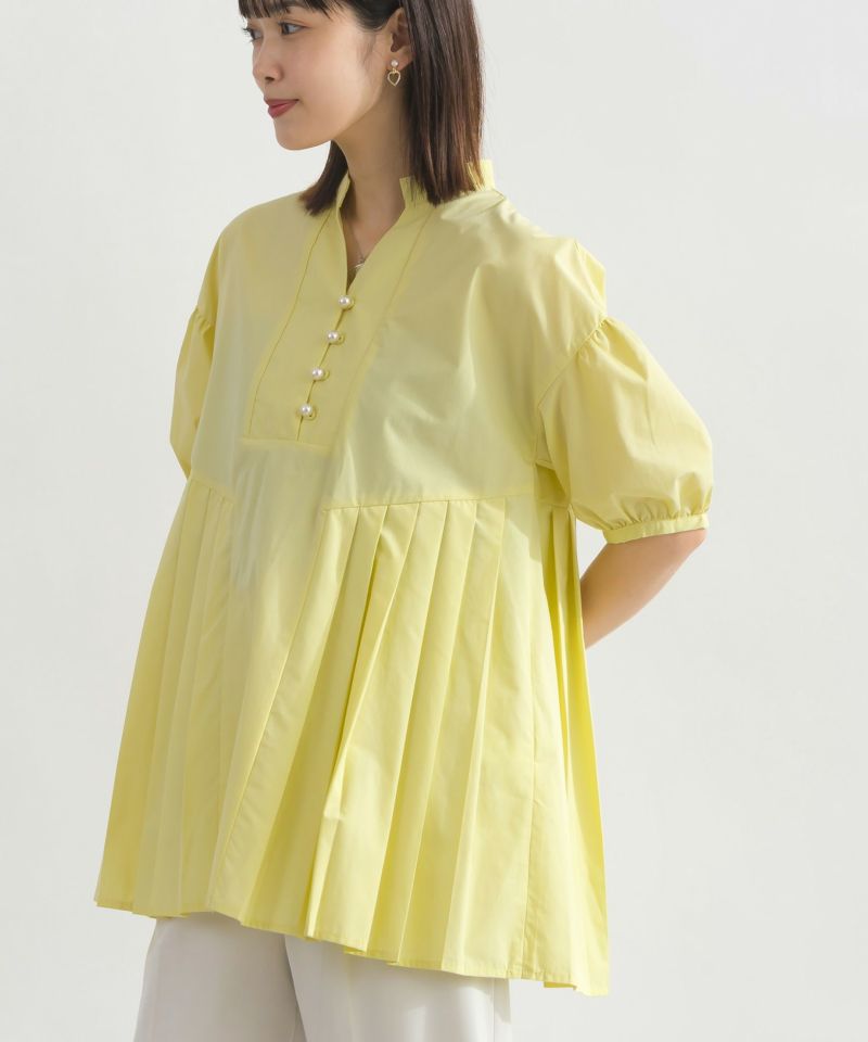 model：H162　着用サイズ：M　レモンイエロー