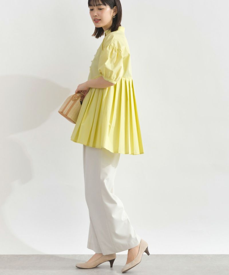 model：H162　着用サイズ：M　レモンイエロー