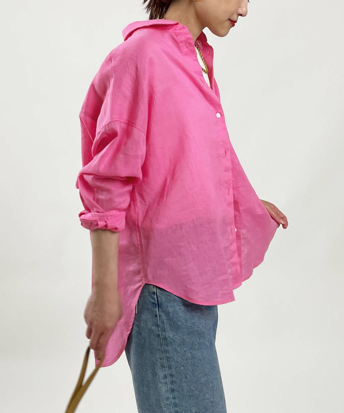 model：H164　着用サイズ：M　ピンク