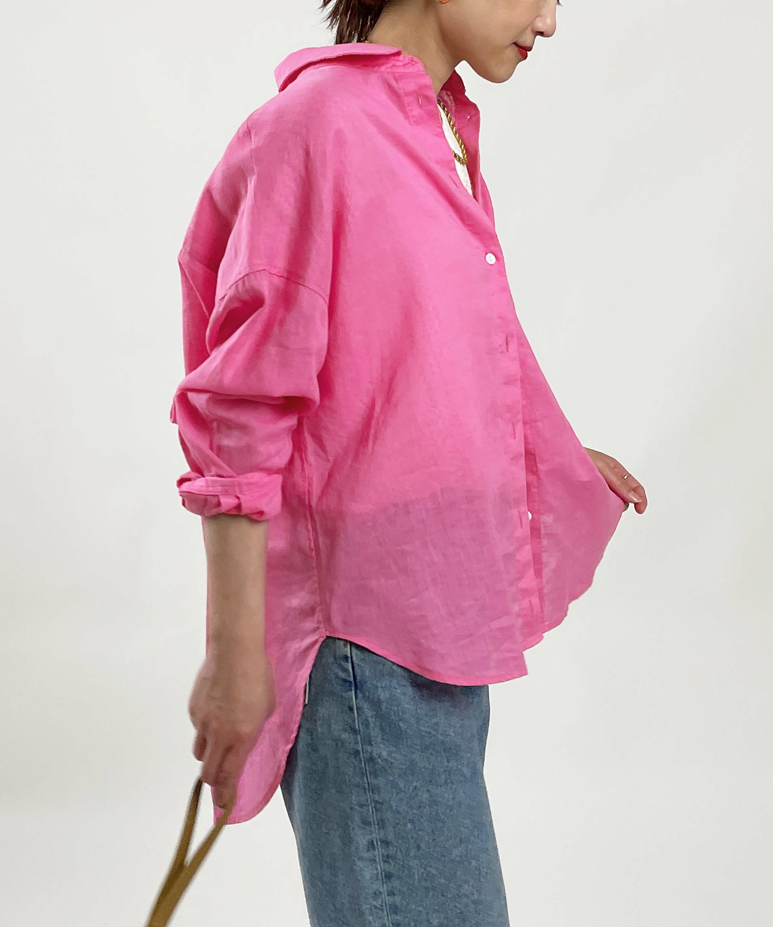 model：H164　着用サイズ：M　ピンク