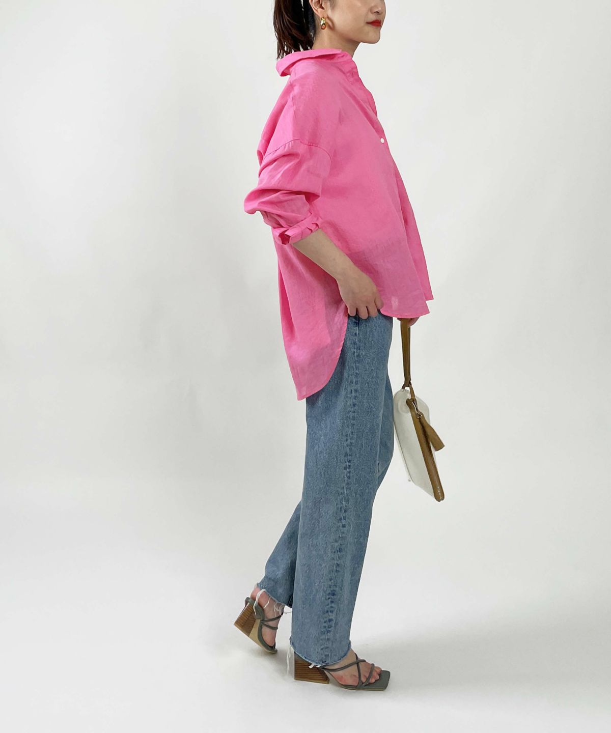 model：H164　着用サイズ：M　ピンク