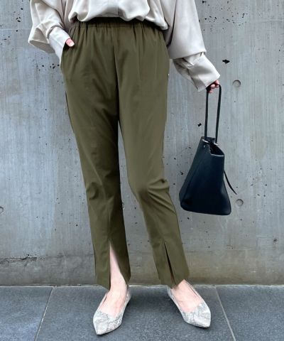 PICCIN ピッチン　新品タグつき　ワイドパンツスーツ　上下L フロッキードットストレッチワイドパンツ | PICCIN (ピッチン
