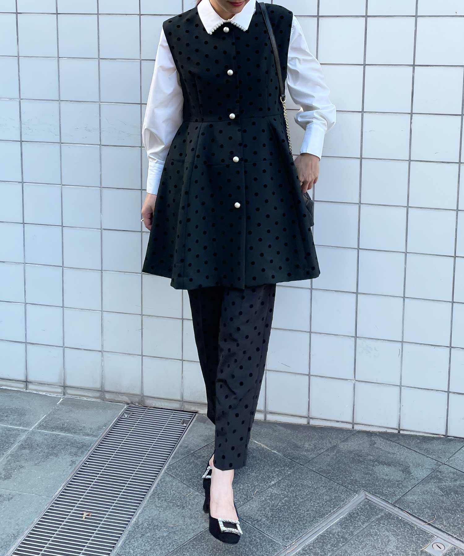 model：H164　着用サイズ：M　ブラック