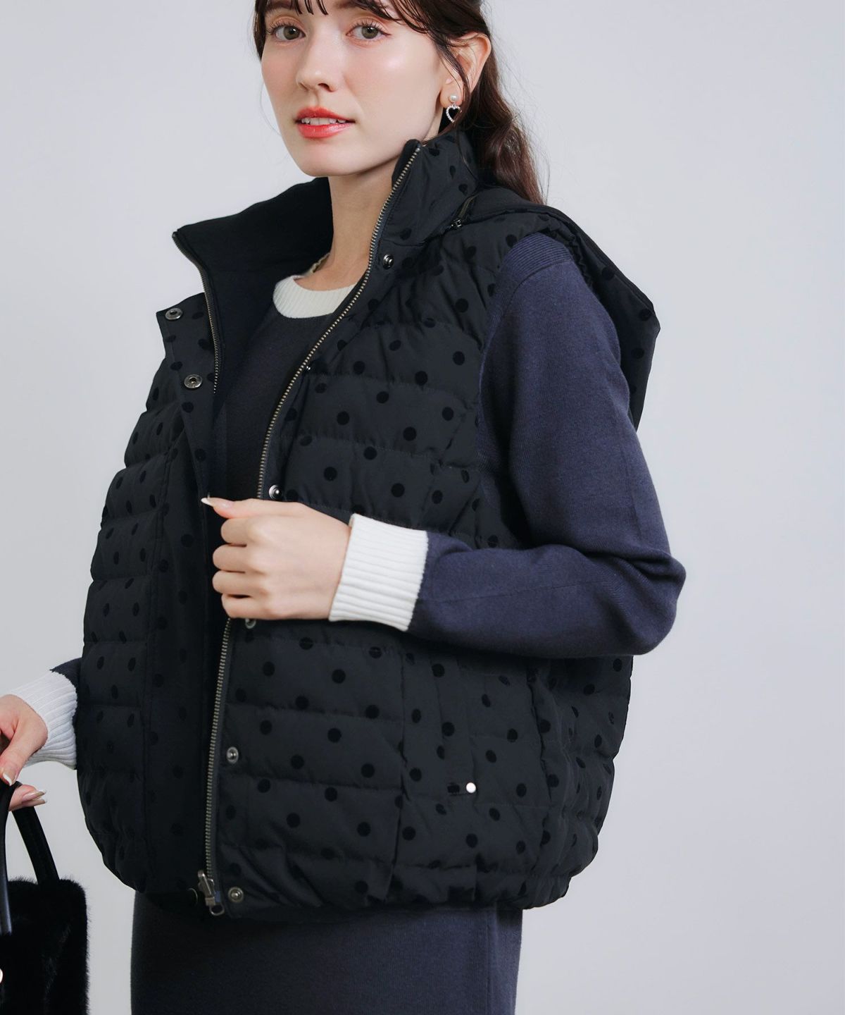 model：H155　着用サイズ：M　表　フードあり