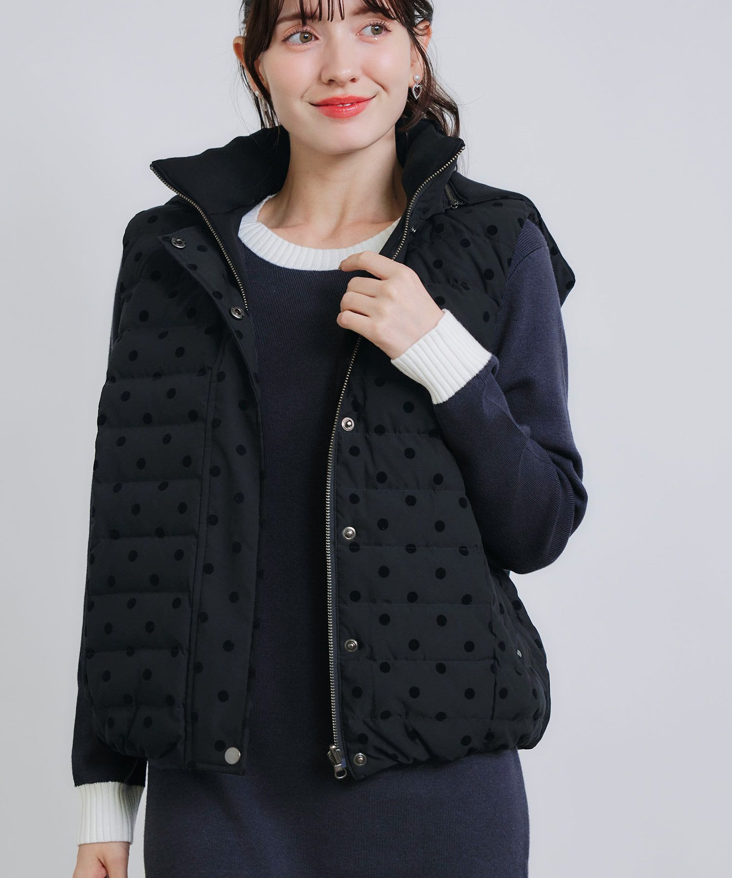 model：H155　着用サイズ：M　表　フードあり