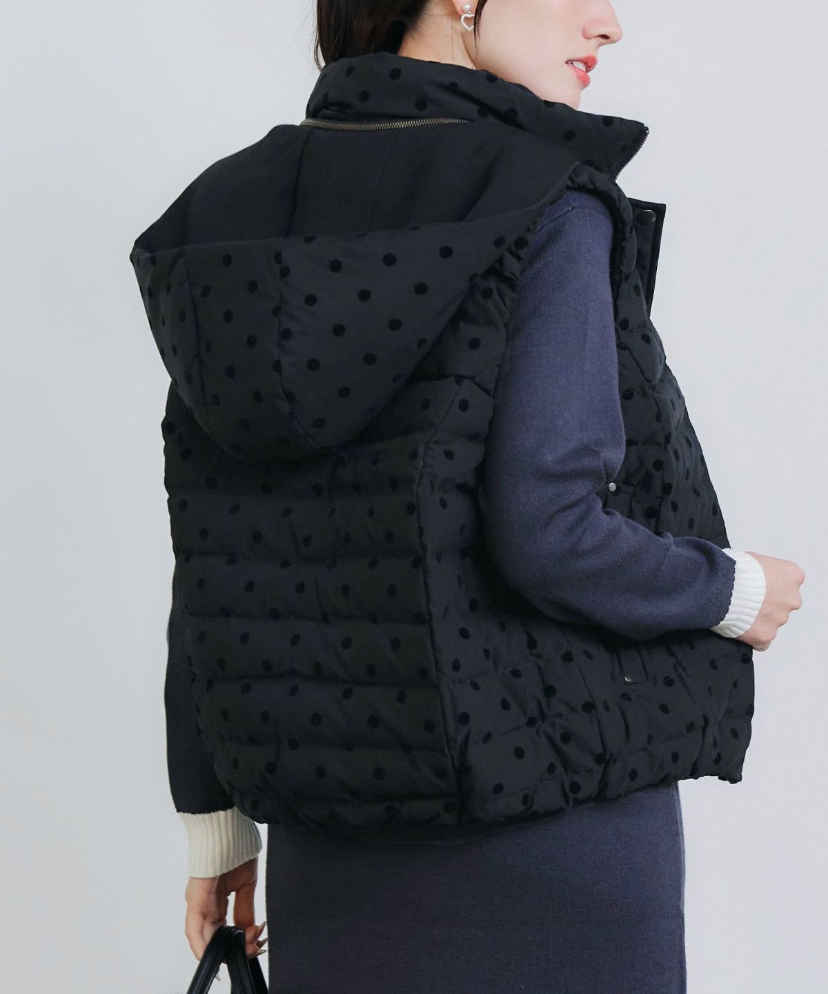 model：H155　着用サイズ：M　表　フードあり