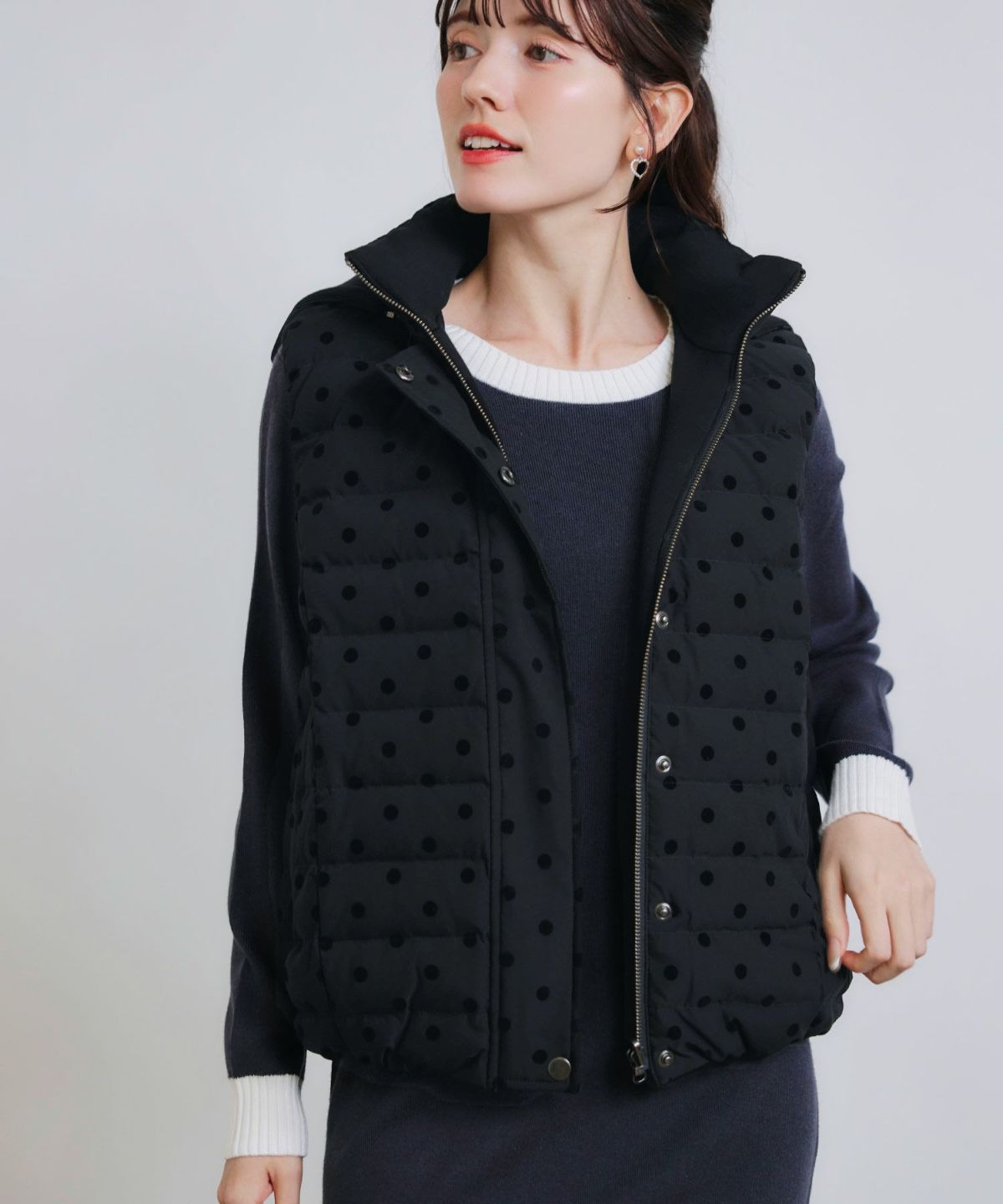 model：H155　着用サイズ：M　表　フードあり