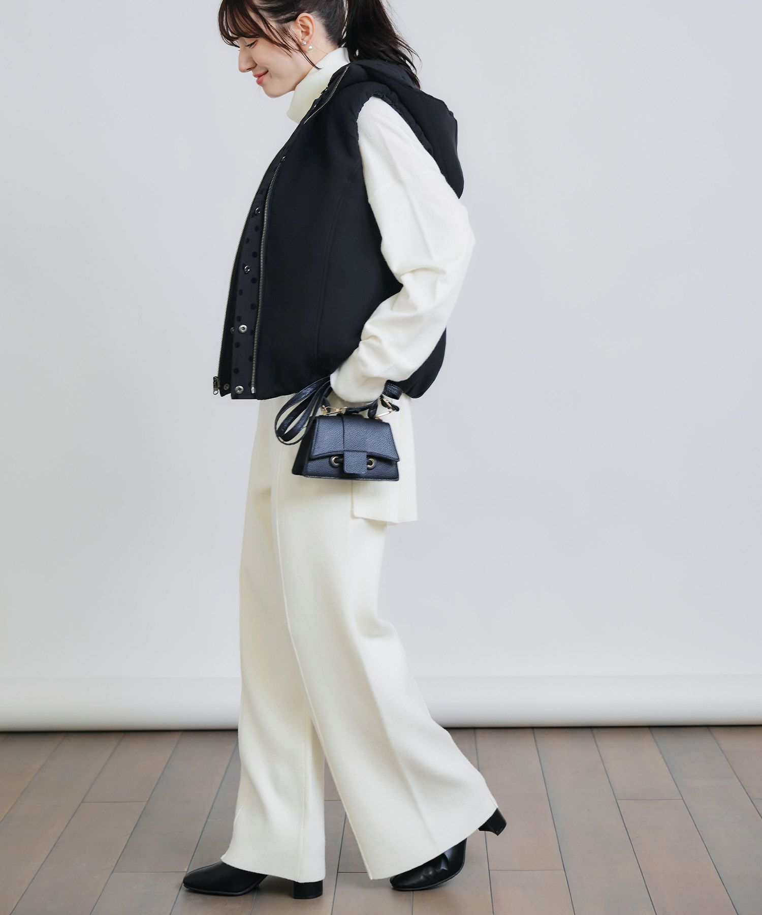 model：H155　着用サイズ：M　裏　フードあり