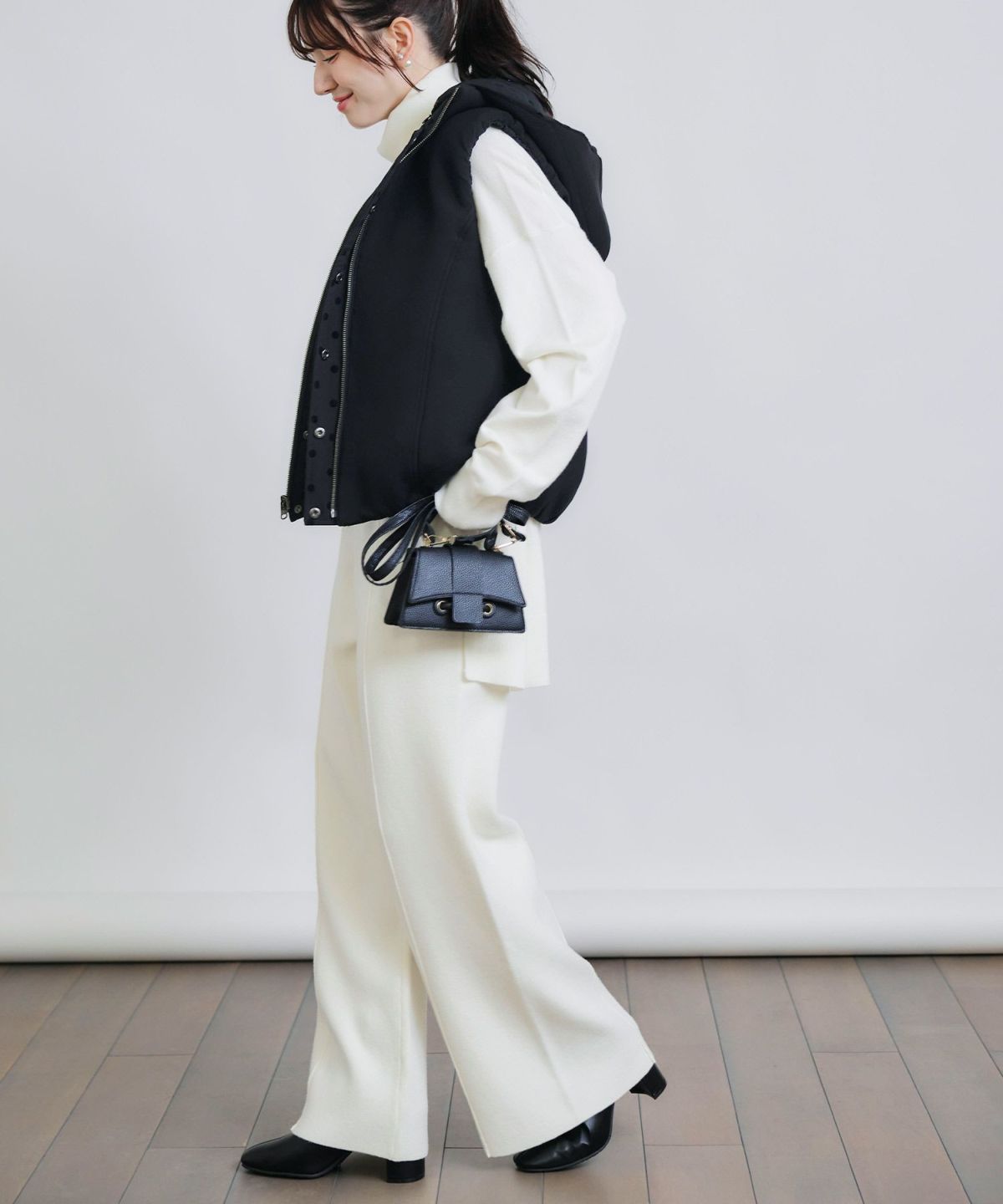 model：H155　着用サイズ：M　裏　フードあり