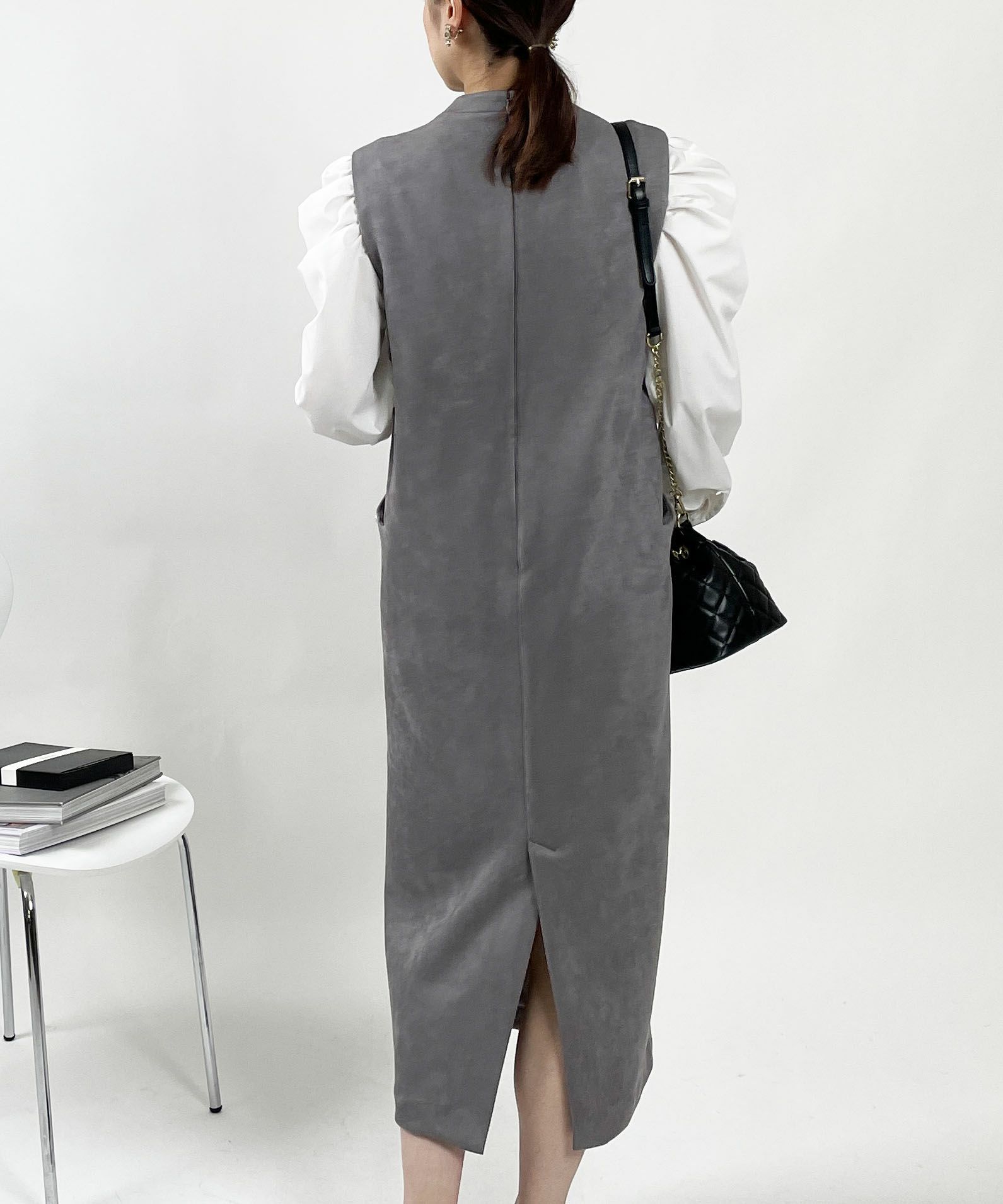 model：H164　着用サイズ：M　グレー